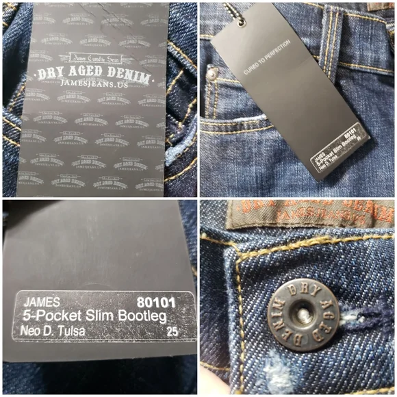 James Jeans Sz 25 NWT Dry Aged Slim Bootleg Jeans - Picture 15 of 15